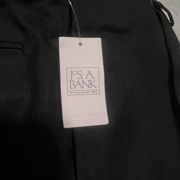 Jos. A. Bank Traveler Men's Dress Pants 44x32 Black NWT Traditional Fit Wrinkle - Picture 4 of 9